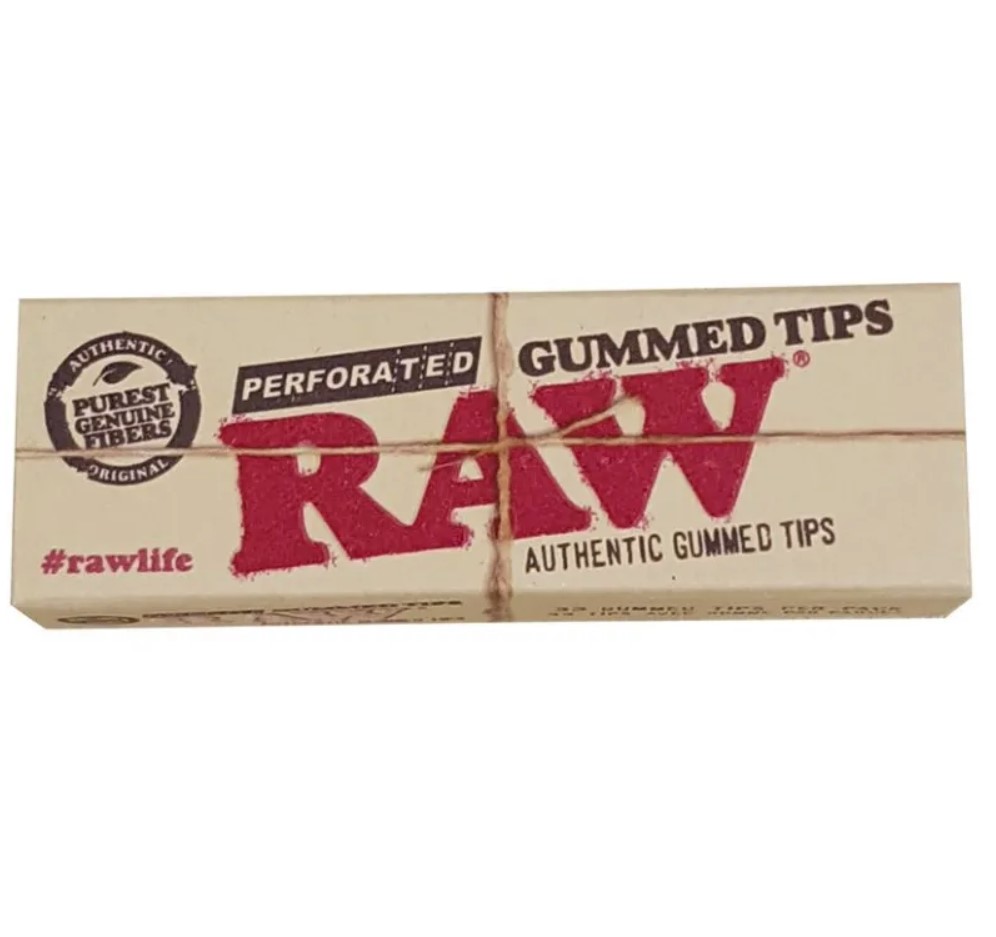 RAW - Perforated Gummed Tips - 33CT - 24 Per Box