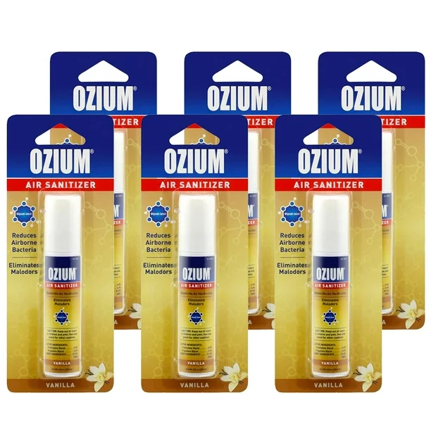 Ozium - Air Sanitizer - Vanilla - 0.8 OZ - 6 Pieces