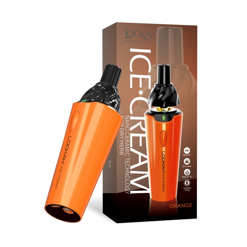 Lookah - Ice•Cream - Dry Herb Vaporizer - Orange