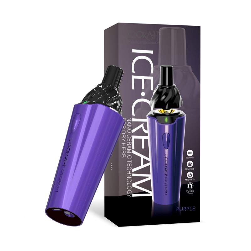 Lookah - Ice•Cream - Dry Herb Vaporizer - Purple