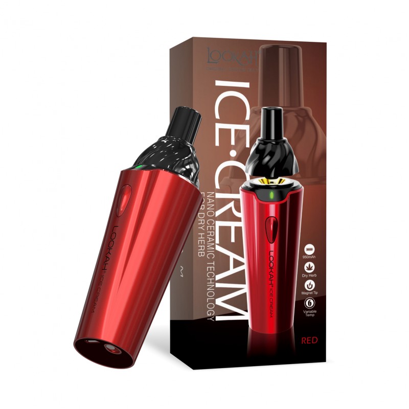 Lookah - Ice•Cream - Dry Herb Vaporizer - Red