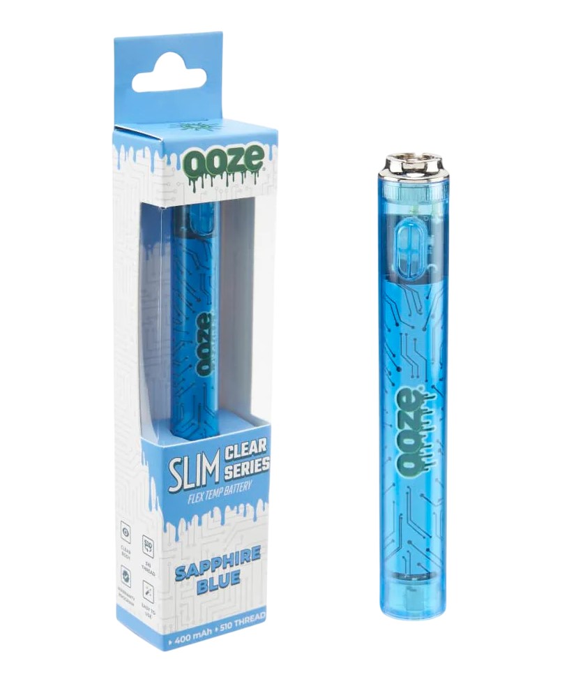 Ooze - Slim - Clear Series - Flex Temp Battery - Sapphire Blue