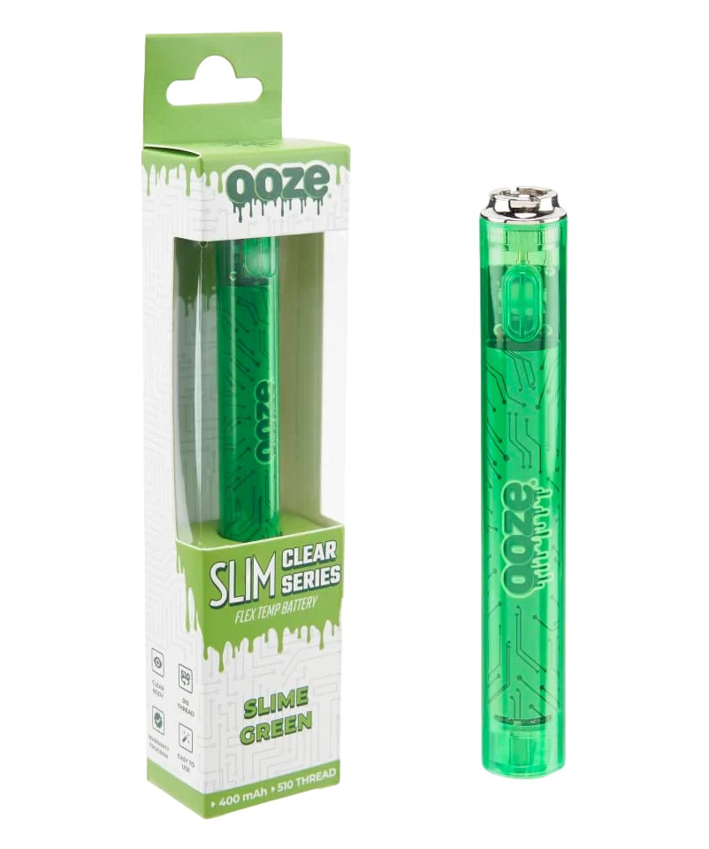 Ooze - Slim - Clear Series - Flex Temp Battery - Slime Green