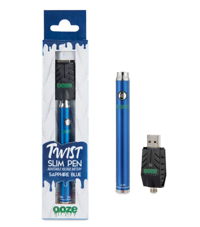 Ooze - Twist Slim Pen - 320 mAh Flex Temp Battery - Sapphire Blue