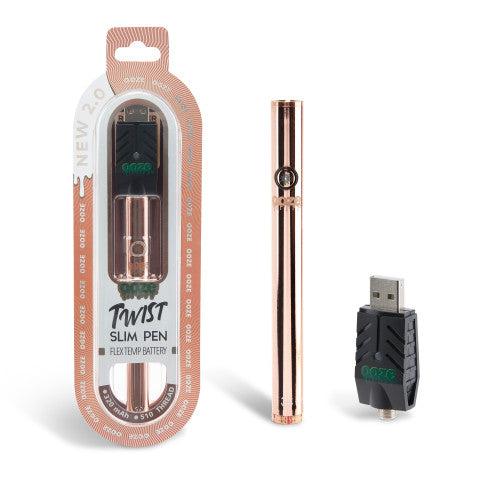 Ooze - Twist Slim Pen 2.0 - 320 mAh Flex Temp Battery - Rose Gold