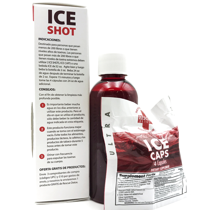 Rescue Detox - Ice Shot Ultra Premium + 4 Capsules