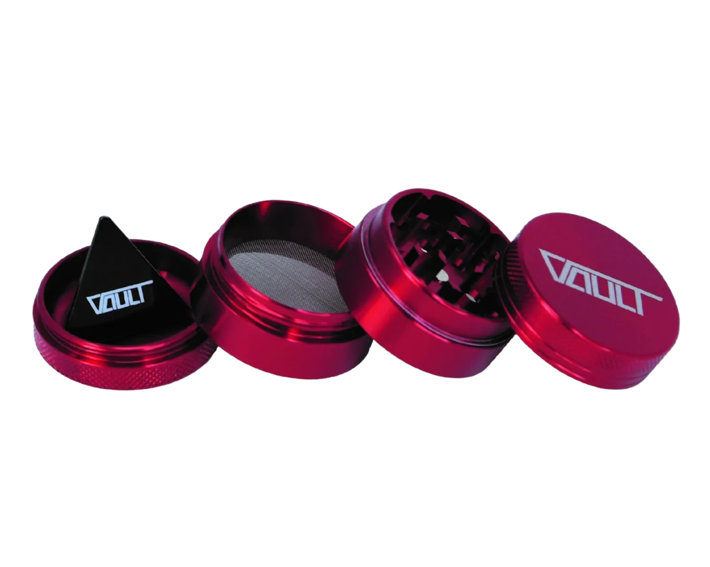 VAULT - 4pc Aluminum Grinder - 40mm - Red