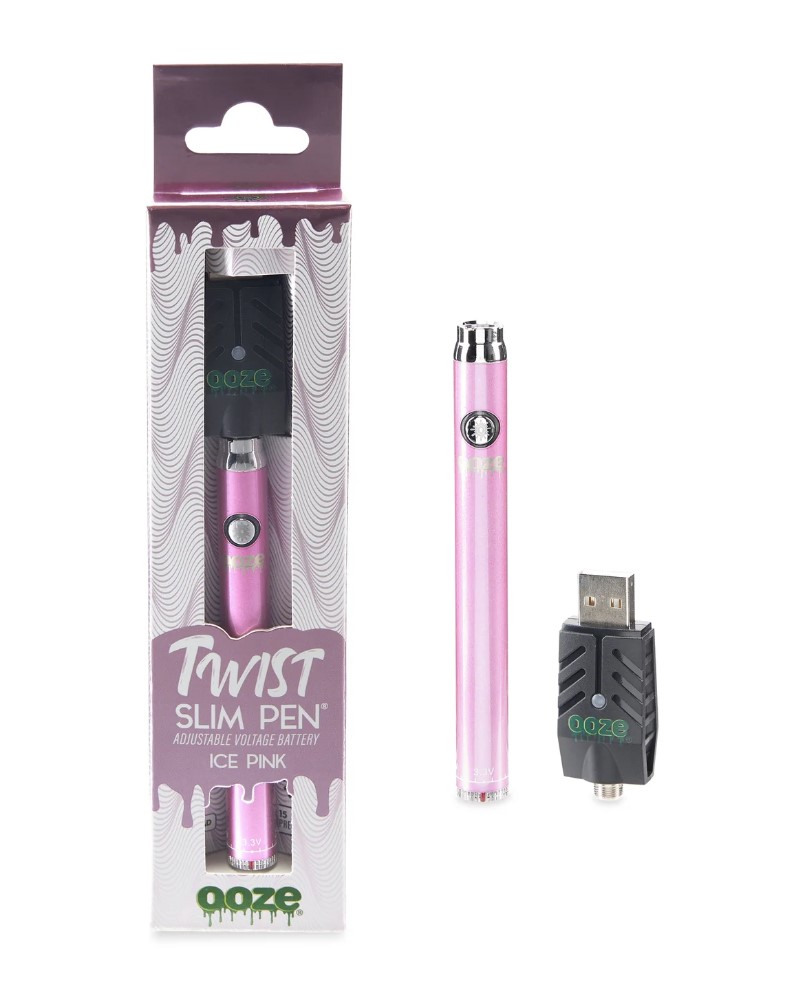 Ooze - Twist Slim Pen - 320 mAh Flex Temp Battery - Ice Pink