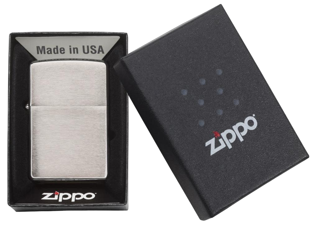 Zippo Lighter - Brush Chrome