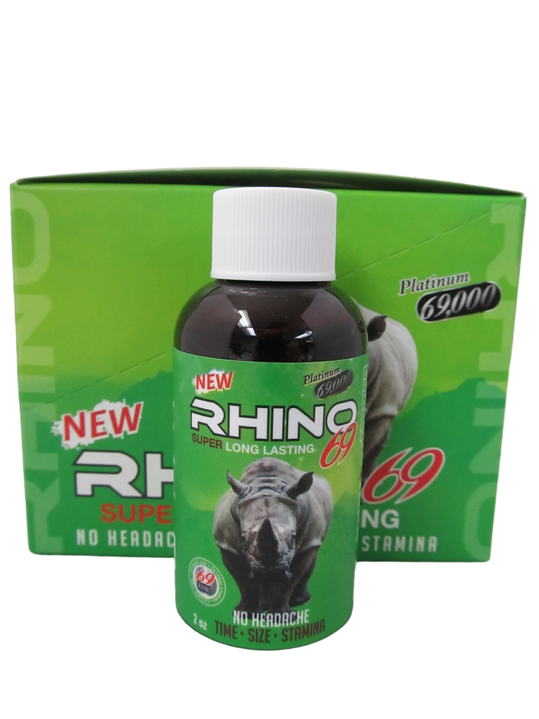 Rhino 69 Liquid - Platinum 69000 - Super Long Lasting - 12 CT