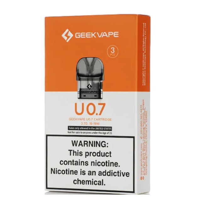 Geekvape - U 0.7 Cartridge - 0.7Ω/16-19W - 3 PCS