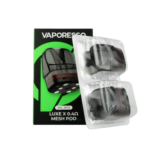 Vaporesso - Luxe X - Black/Red - 0.4Ω Mesh Pod - 5ML, 2pcs