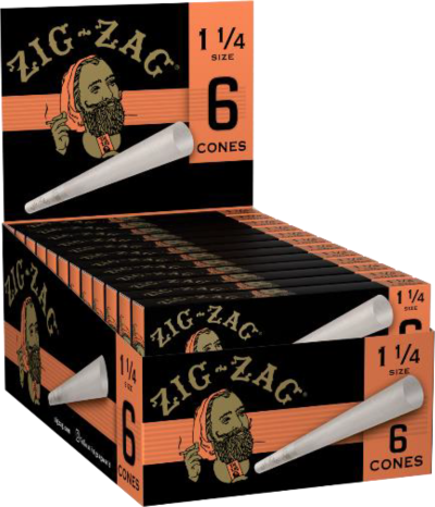 Zig-Zag - Ultra Thin Cones - 1 1/4Size - 6 Pack