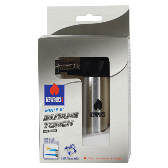 Newport Zero - Mini 5.5" Butane Torch - Silver