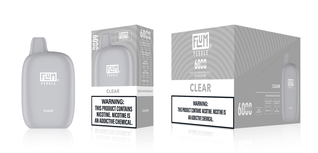 Flum - Pebble - 6000 - Clear (Unflavored) 