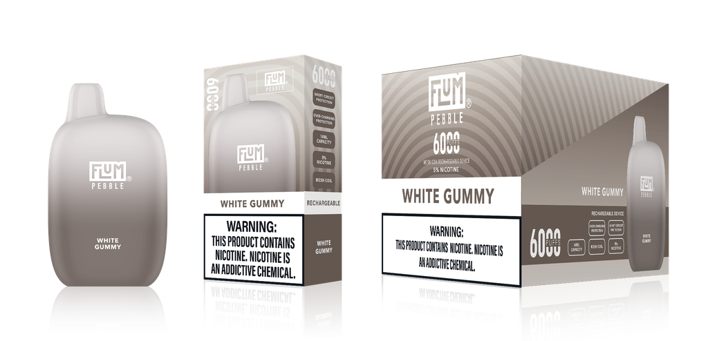 Flum - Pebble - 6000 - White Gummy