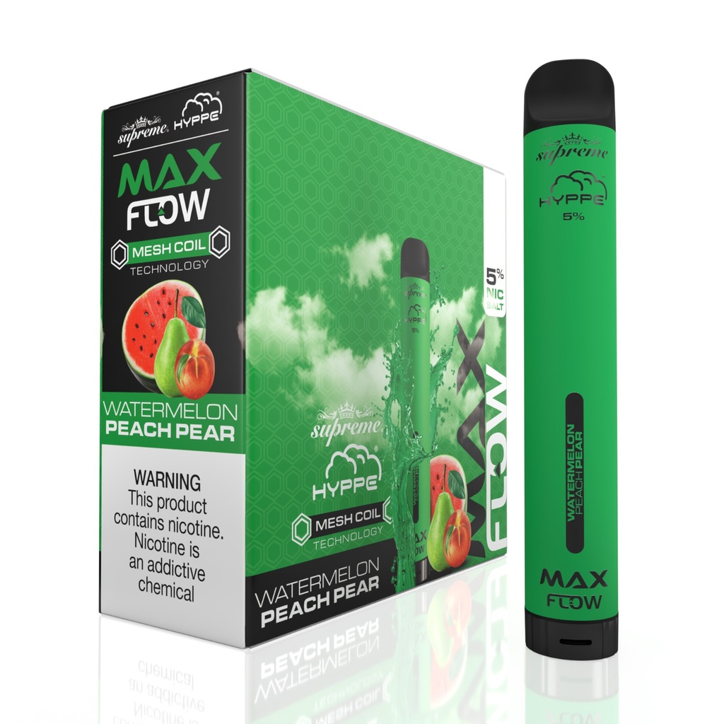 Hyppe Max Flow - 2000 Puffs - Watermelon Peach Pear