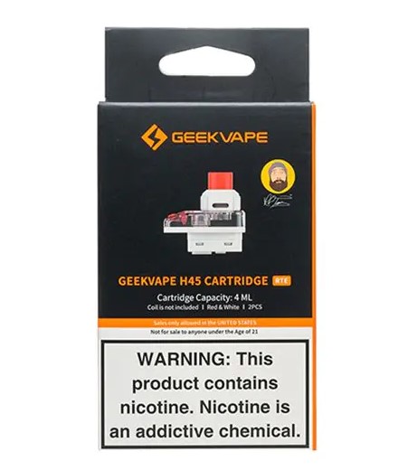 Geekvape - H45 Cartridge - RTE - Red & White 