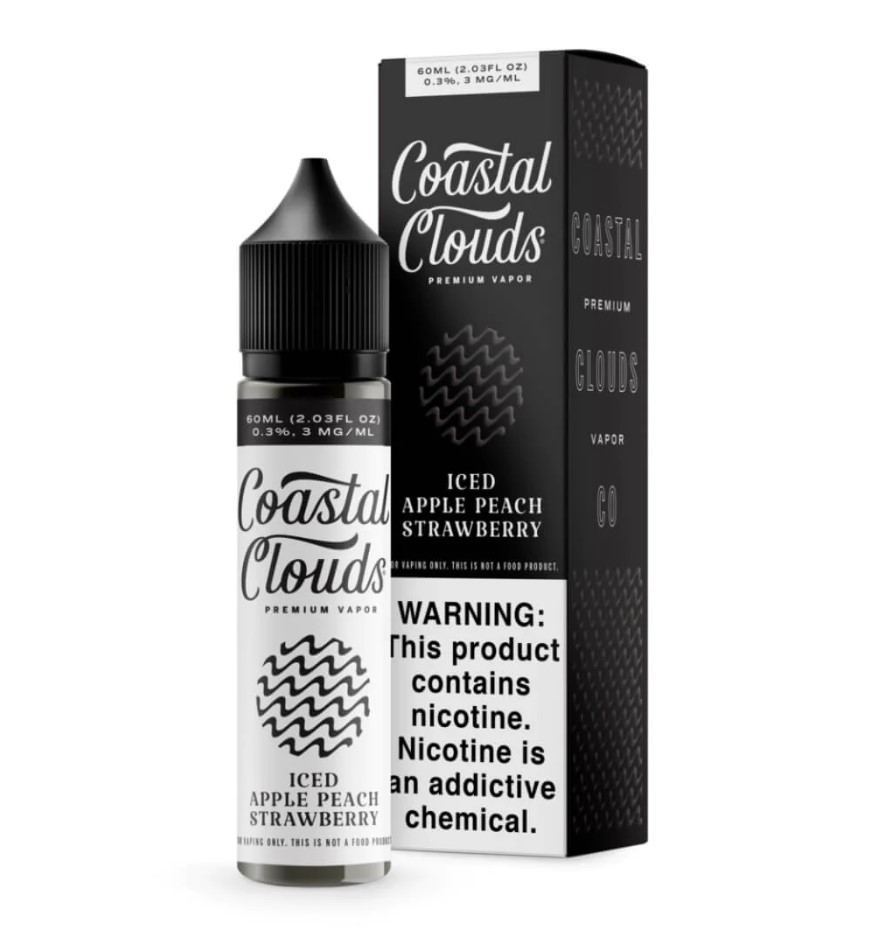 Coastal Clouds - Iced Apple Peach Strawberry - 60ml/3mg