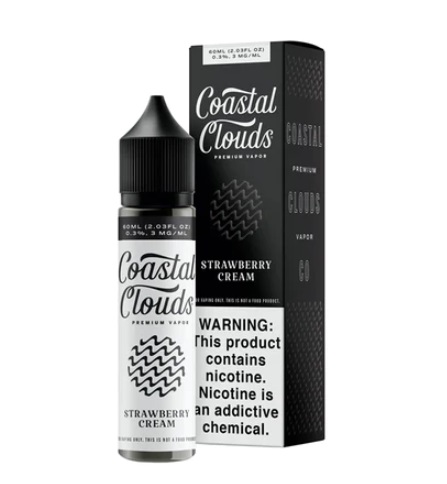 Coastal Clouds - Strawberry Cream - 60ml/3mg