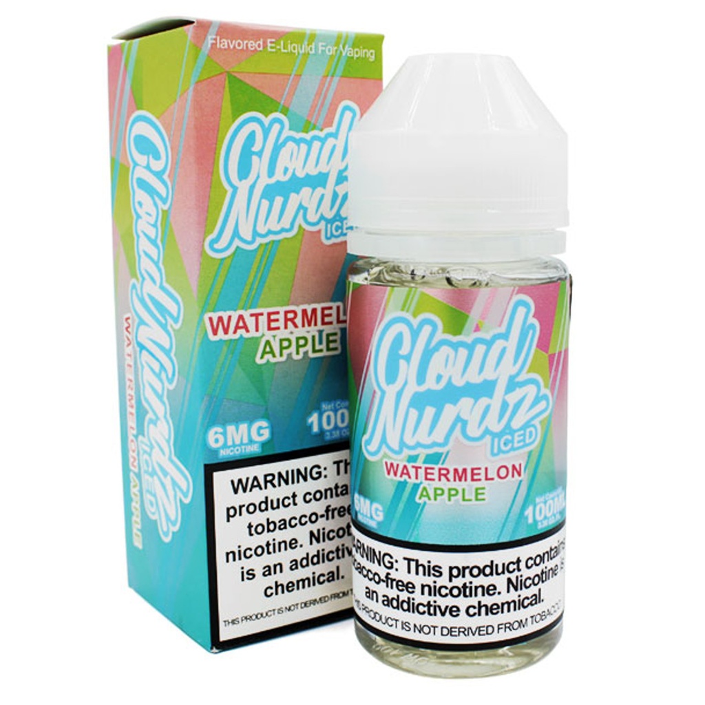 Cloud Nurdz - Iced Salts - Iced Apple Watermelon - 6mg/100ml