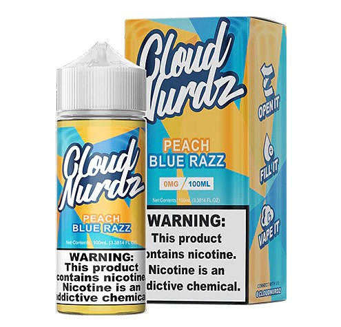 Cloud Nurdz - Blue Raspberry Peach - 0mg/100ml