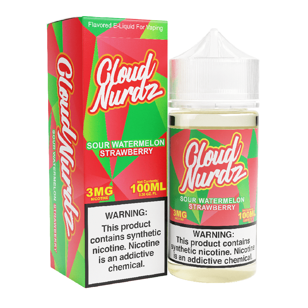 Cloud Nurdz - Sour Watermelon Strawberry - 3mg/100ml