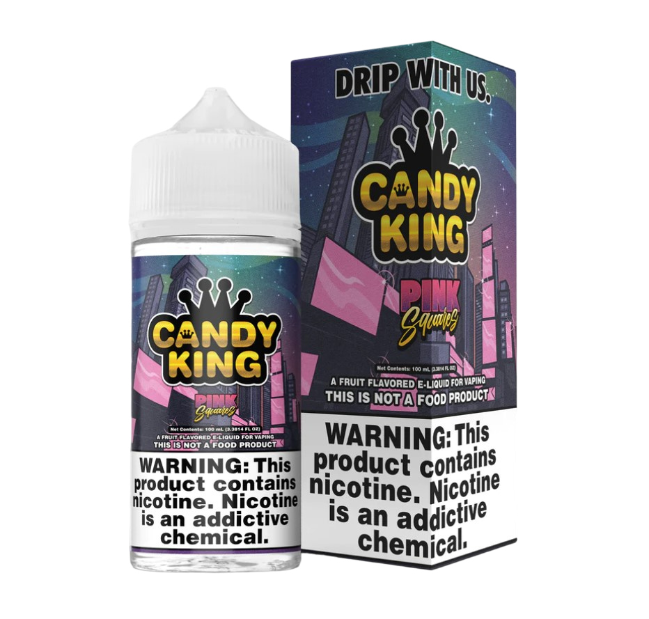 Candy King - E-Liquid - Pink Squares - 0mg/100ml