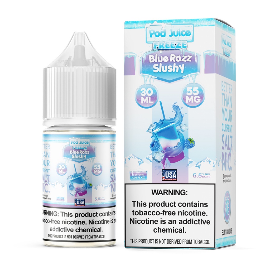 Pod Juice - Freeze - Blue Razz Slushy - 55mg/30ml