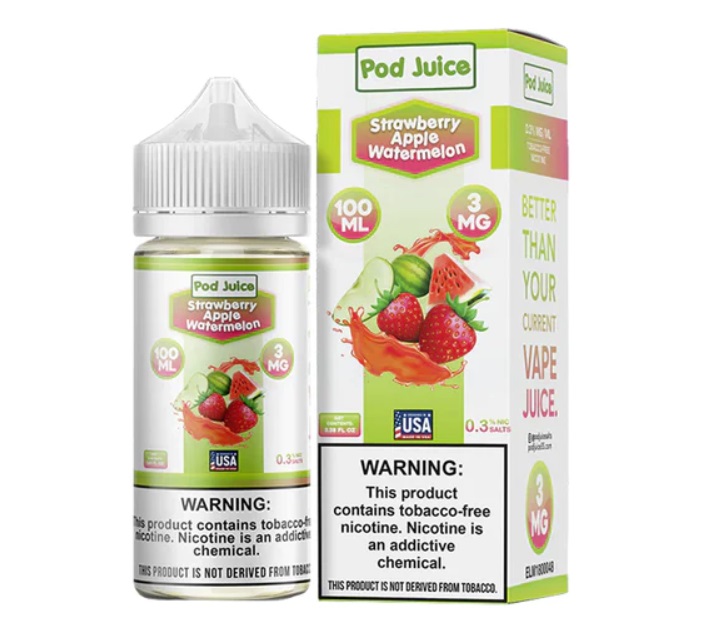 Pod Juice - Strawberry Apple Watermelon - 0mg/100ml