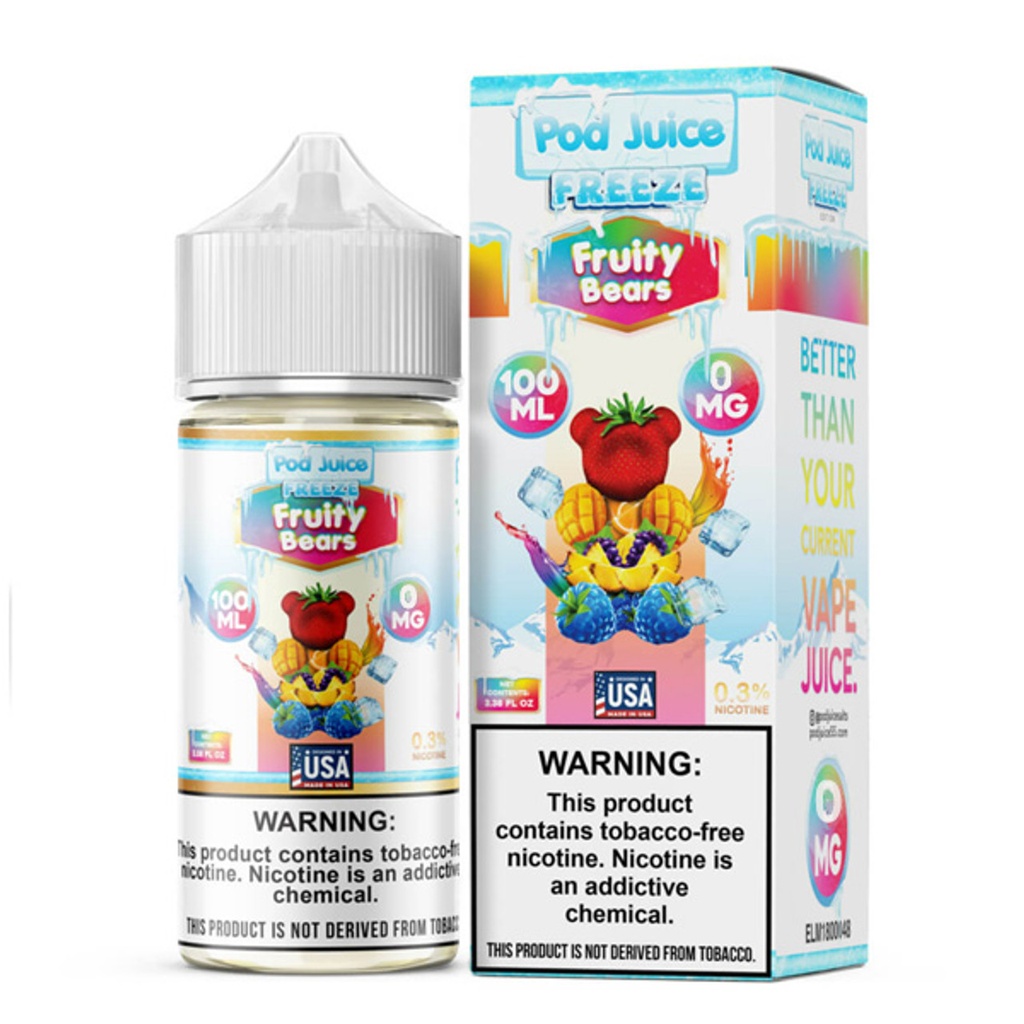 Pod Juice - Fruity Bears Freeze - 0mg/100ml