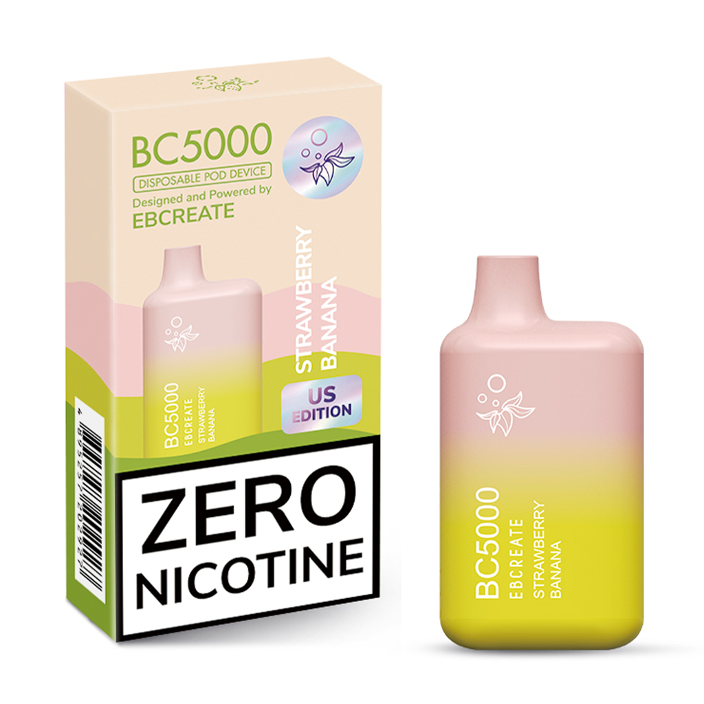 EB Create - BC5000 - Zero Nicotine - Strawberry Banana