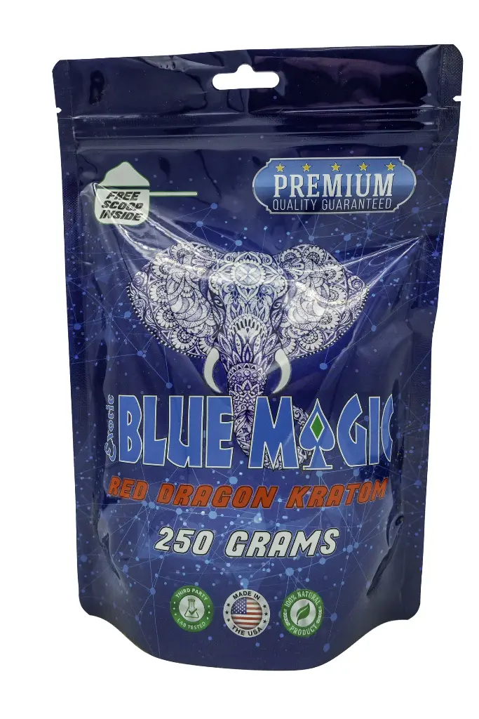 Blue Magic - Kratom Powder - Red Dragon - 250 Grams