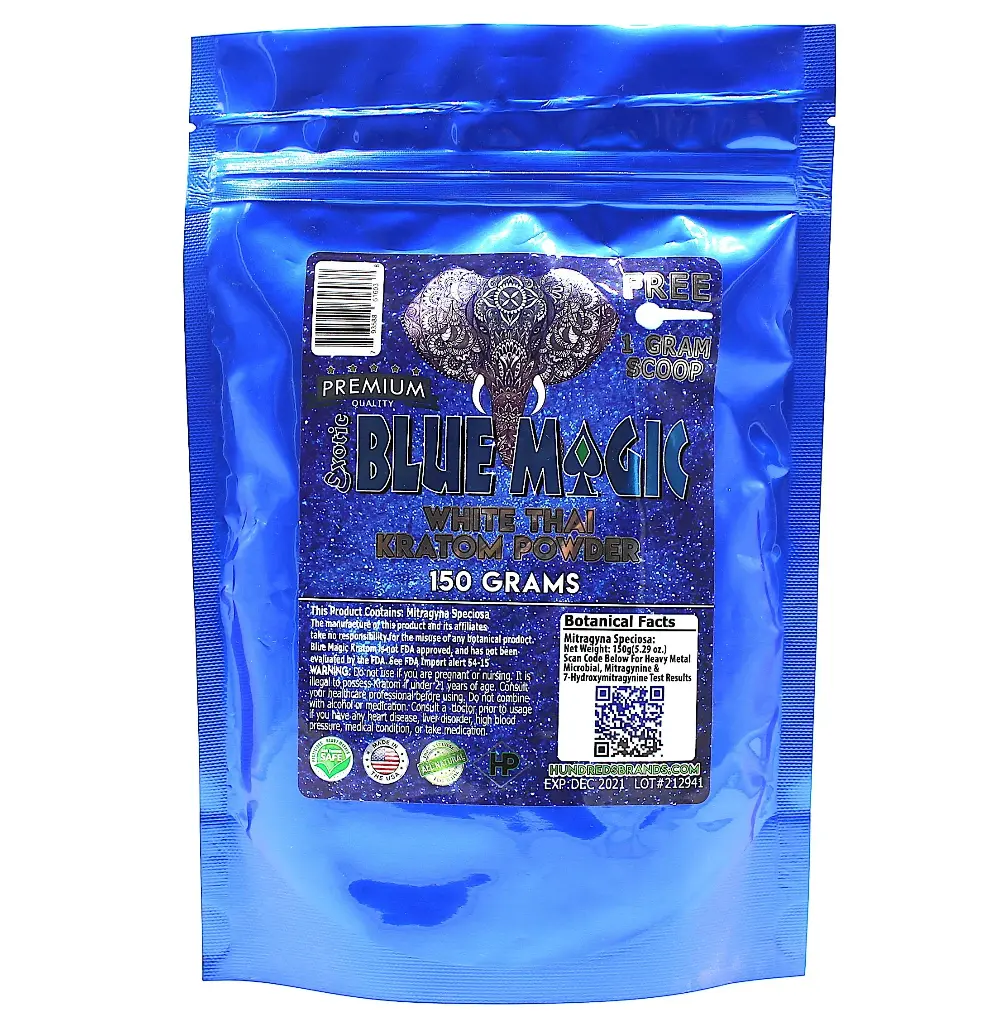 Blue Magic - Kratom Powder - White Thai - 150 Grams