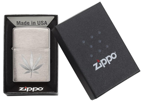 Zippo Lighter - Leaf Design Engrave 