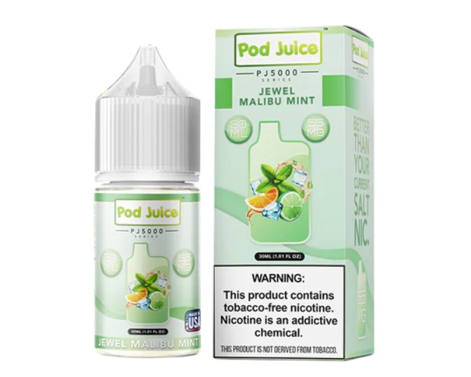 Pod Juice - PJ 5000 Series - Jewel Malibu Mint - Salt Nicotine - 55mg/30ml