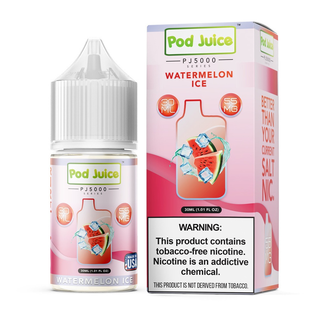 Pod Juice - PJ 5000 Series - Watermelon Ice - Salt Nicotine - 55mg/30ml