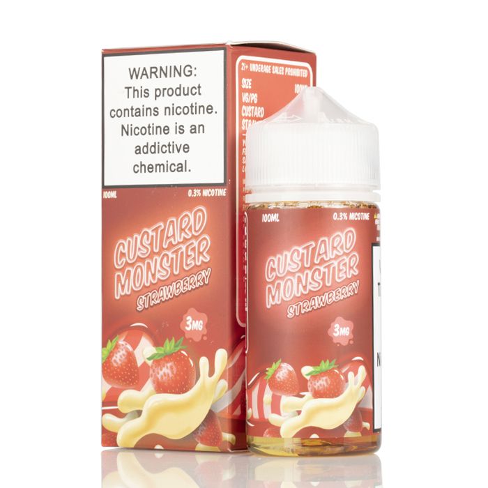 Custard Monster - Strawberry - 3mg/100ml