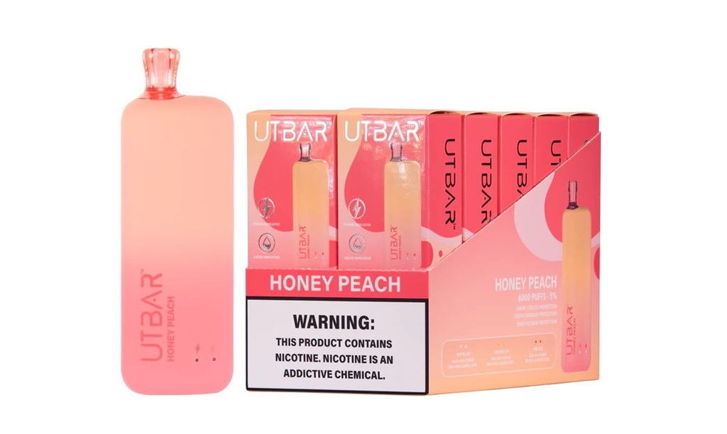 UT Bar - Honey Peach - 6000 Puffs - 5%