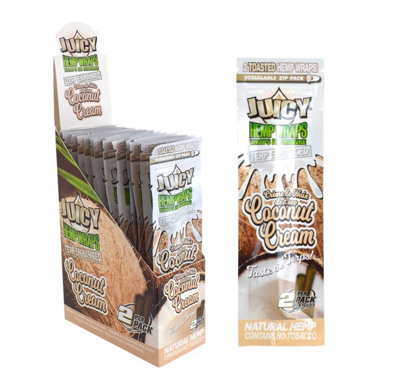 Juicy - Hemp Wraps - Coconut Cream - 25 Packs