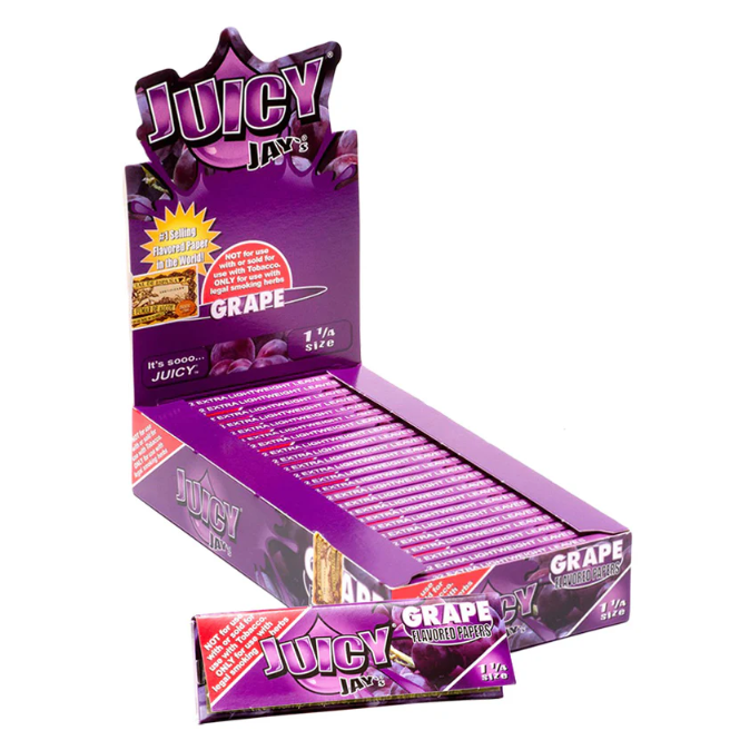 Juicy - Jay's - Grape - 1¼ Size - 24 Packs x 32 Leaves 