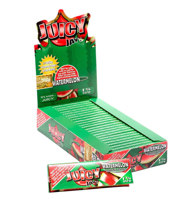 Juicy - Jay's - Watermelon - 1¼ Size - 24 Packs x 32 Leaves 