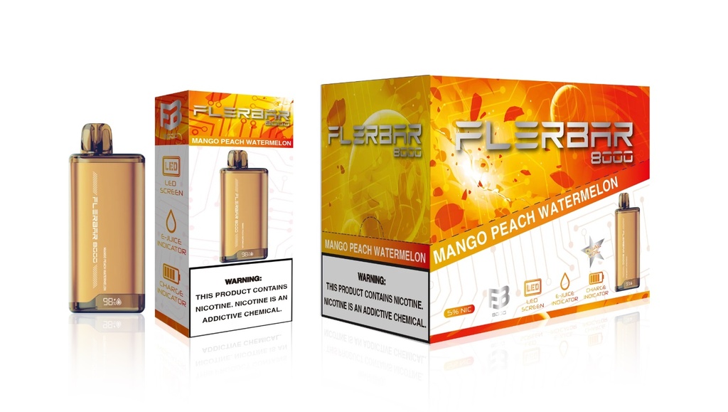 FlerBar - 8000 - Mango Peach Watermelon 