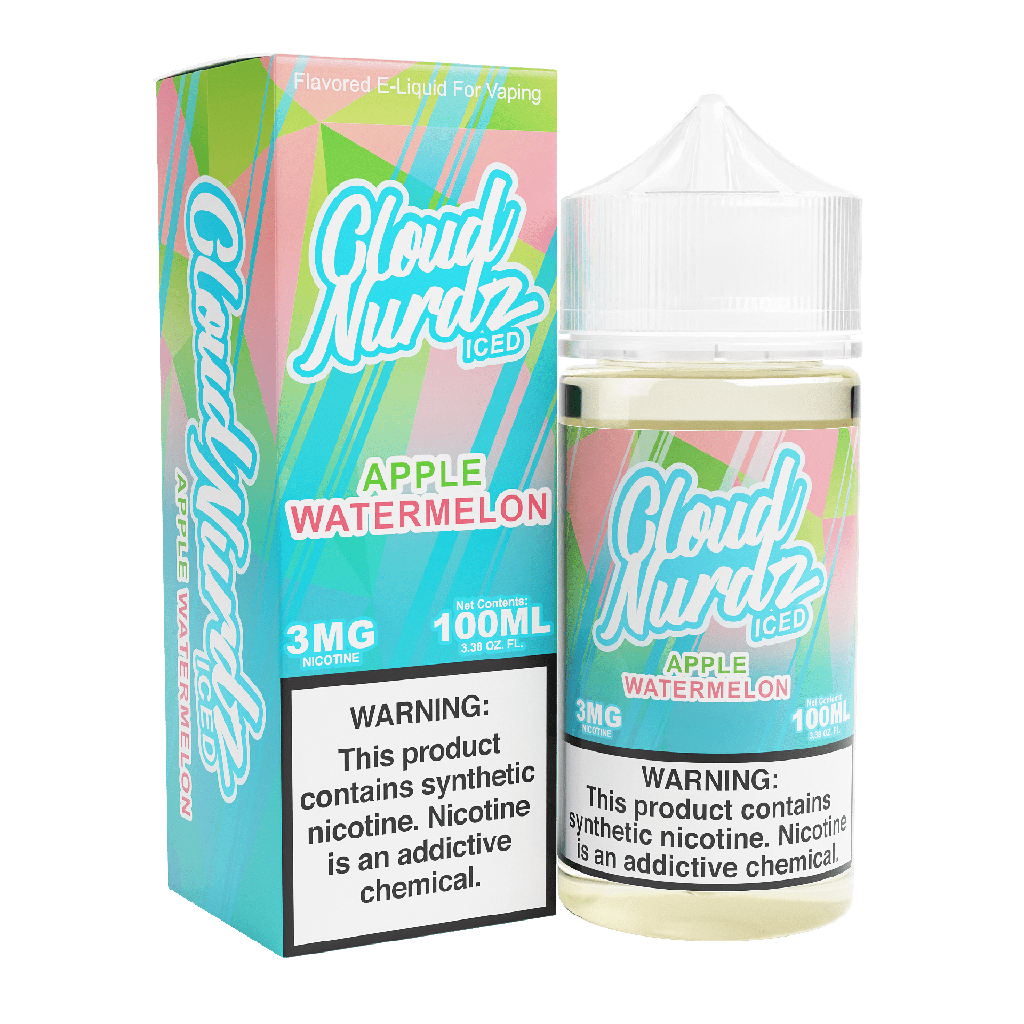 Cloud Nurdz - Iced Salts - Iced Apple Watermelon - 3mg/100ml