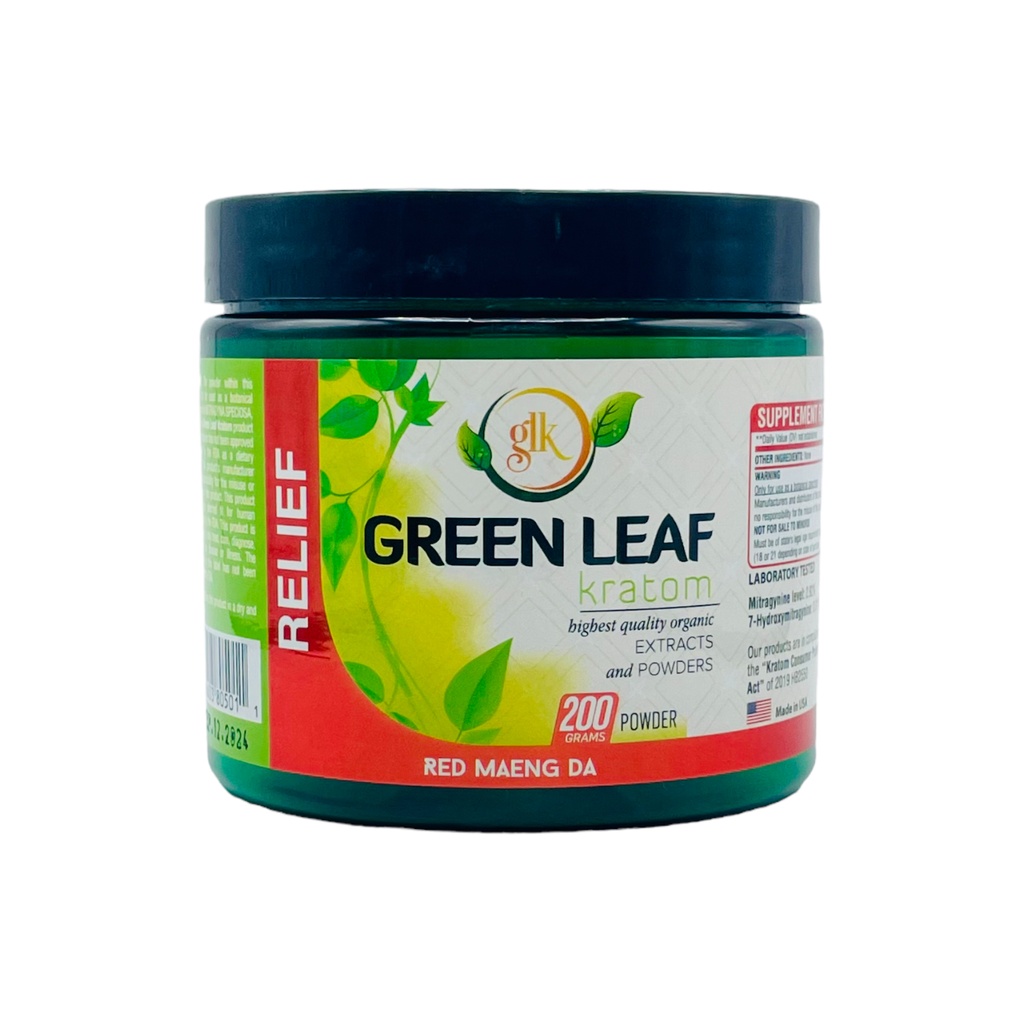 Green Leaf Kratom - Relief - Red Maeng Da - 200g Powder