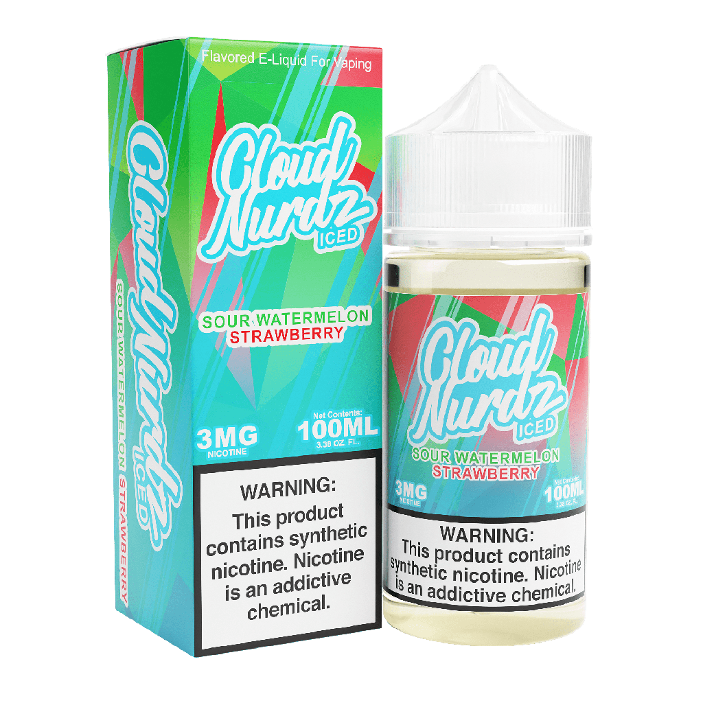 Cloud Nurdz - Iced - Sour Watermelon Strawberry - 3mg/100ml