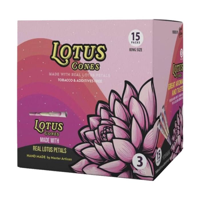 Rose Palms - 15 Pack/3 King Size Cones - Lotus