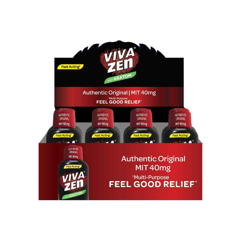 Vivazen Kratom - Authentic Original - Multi-Purpose - Feel Good Relief - 12ct