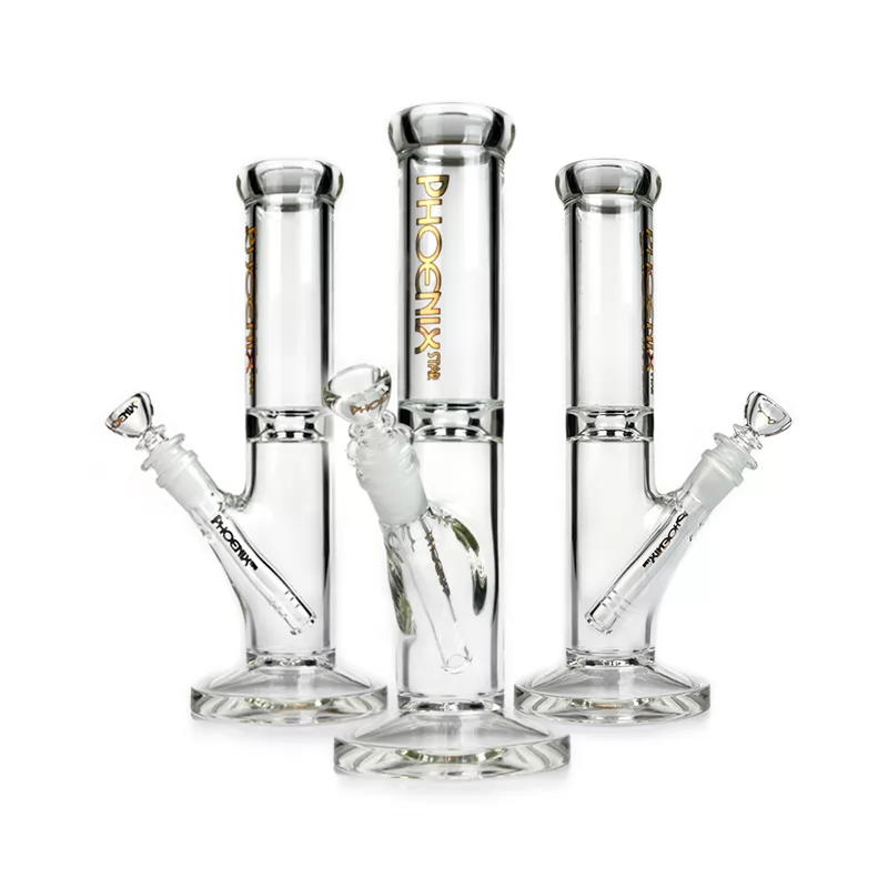 10" Phoenix Star - Clear Straight Bong 