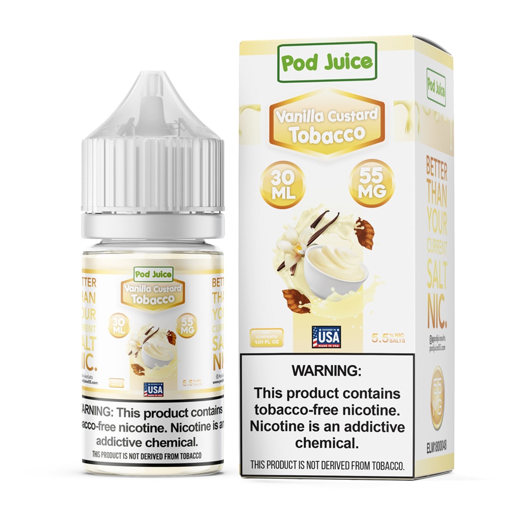 Pod Juice - Vanilla Custard Tobacco - 55mg/30ml